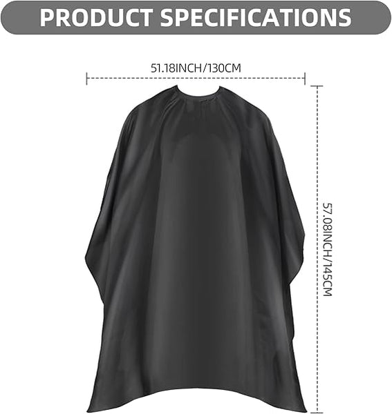Professional Hair Cutting Cape with Adjustable Snap Closure