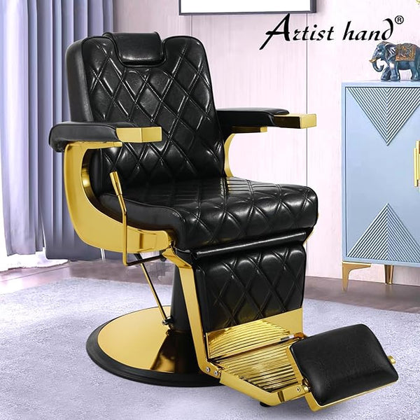 Gold Wide Backrest Barber Chair