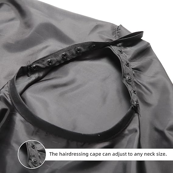 Professional Hair Cutting Cape with Adjustable Snap Closure