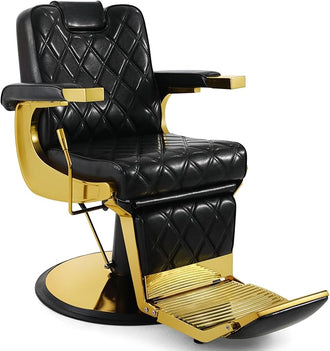 Gold Wide Backrest Barber Chair