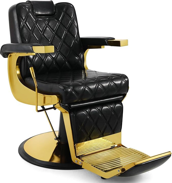 Gold Wide Backrest Barber Chair